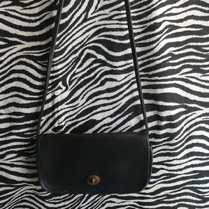 Coach Vintage Black Leather Dinky Bag